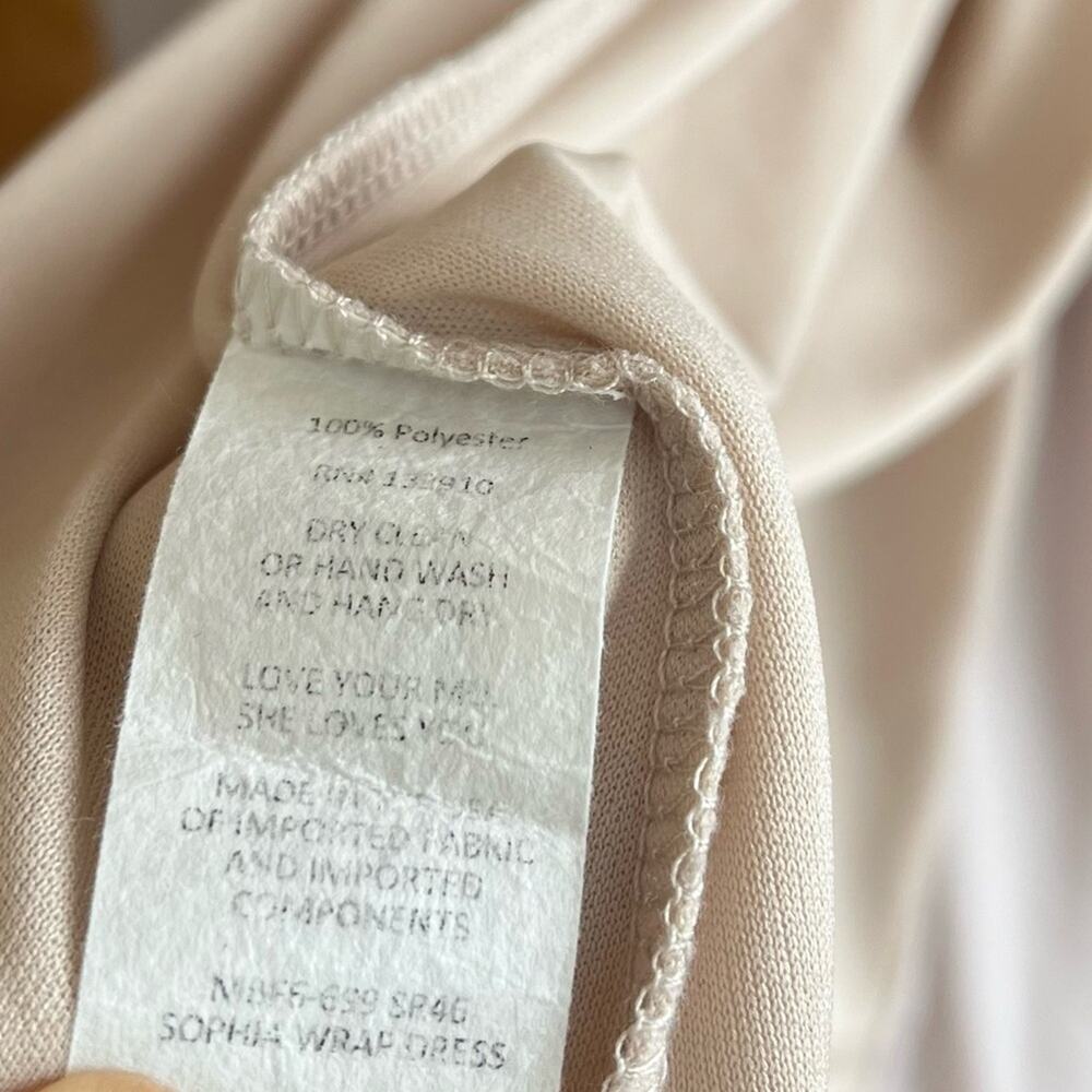 Show Me Your Mumu Sophia Wrap Dress Bridesmaid Beige Deep Ring Crisp - Picture 8 of 8